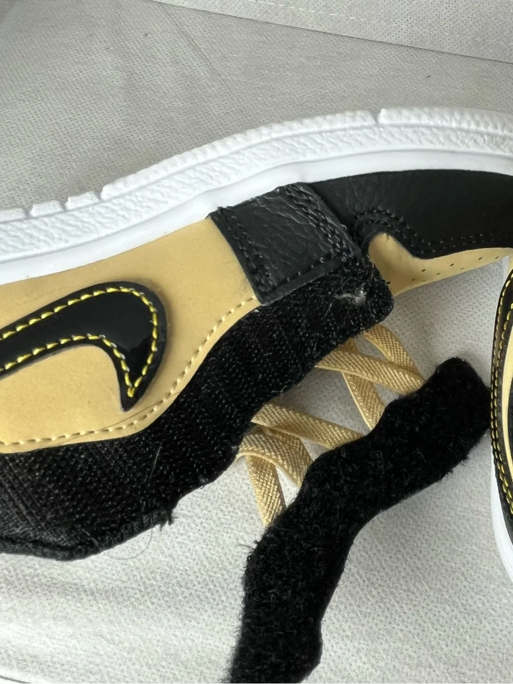 Nike Air Jordan 1 Low Alt Toddler 9C Black Beige Kids Sneakers Authentic
